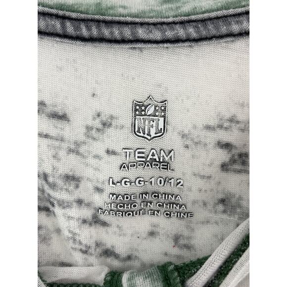 New York Jets NFL Youth Girl's Fan Apparel Long Sleeve Burnout Shirt 10/12 - Picture 4 of 5